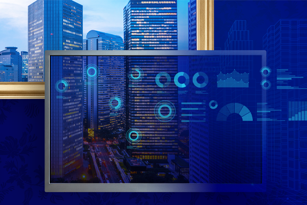 digital graph on Buildings