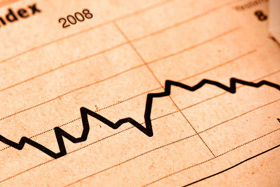 A frequency polygon on a document