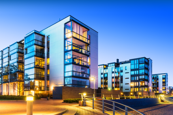 A building with persony windows
