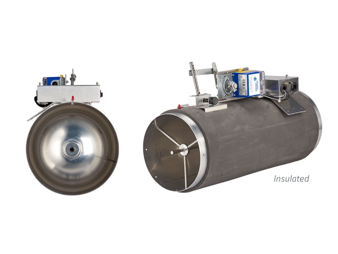 A pair of venturi valves with insulation