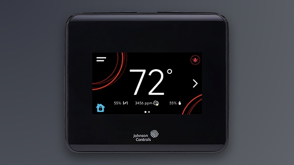 A black electronic device with a screen showing the temperature.