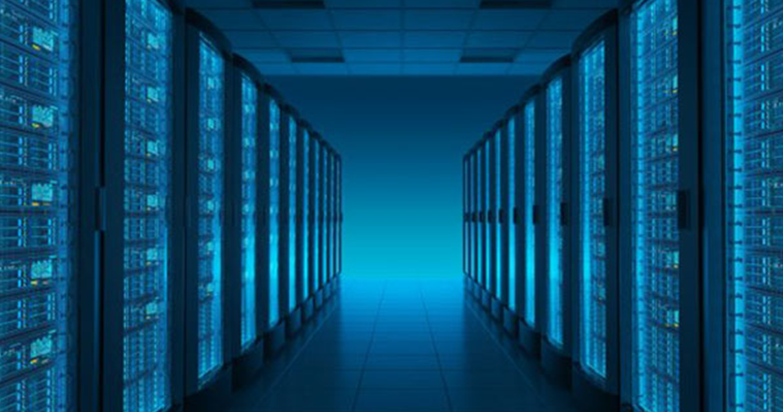 Interior of a data center