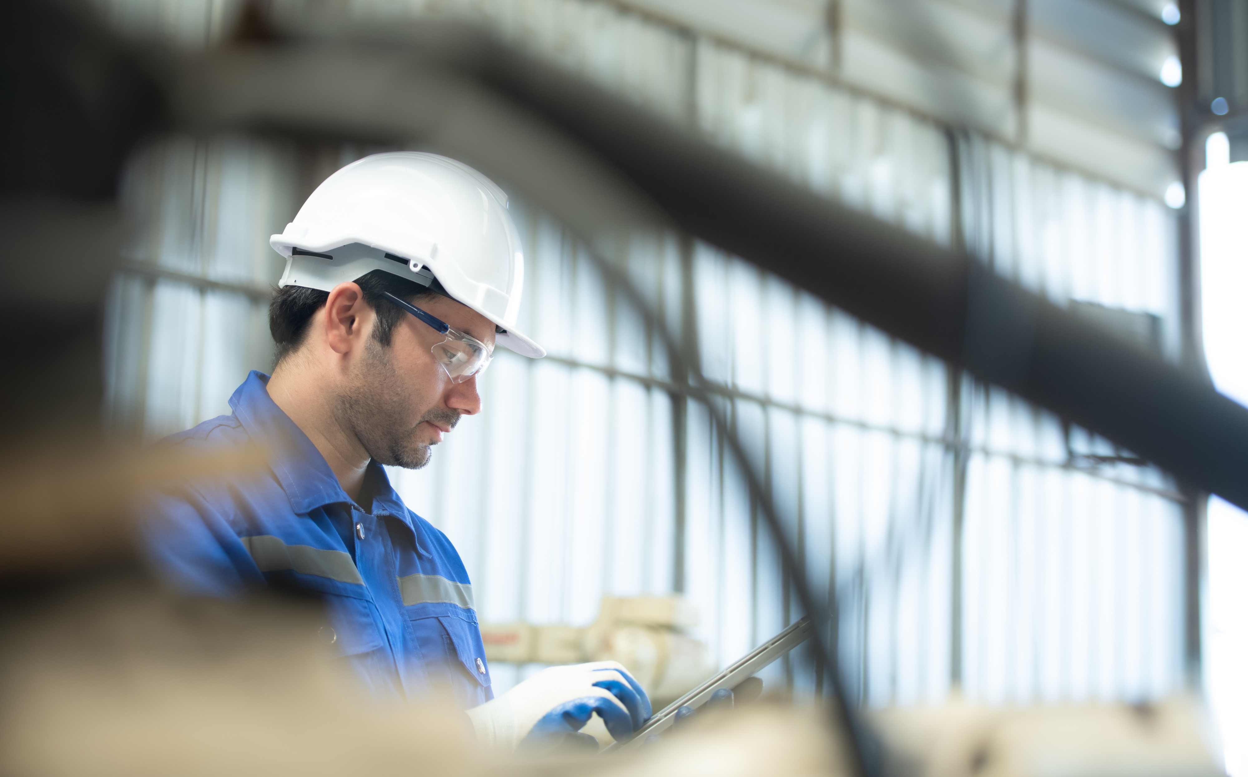 Worker in a factory