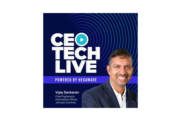 In a new episode of CEO Tech Live, Vijay Sankaran, Chief Digital & Information Officer at Johnson Controls, shares how Johnson Controls is using AI, software, and data to transform buildings into intelligent, self-optimizing environments.