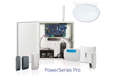 A collection of PoweSeries Pro intrusion detection devices
