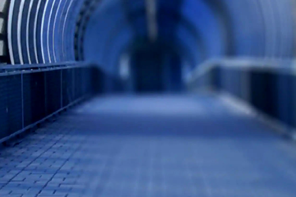 Interiors of a glass tunnel