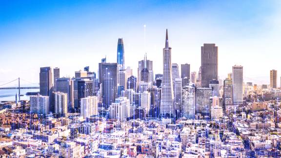 A metropolitan skyline at daytime