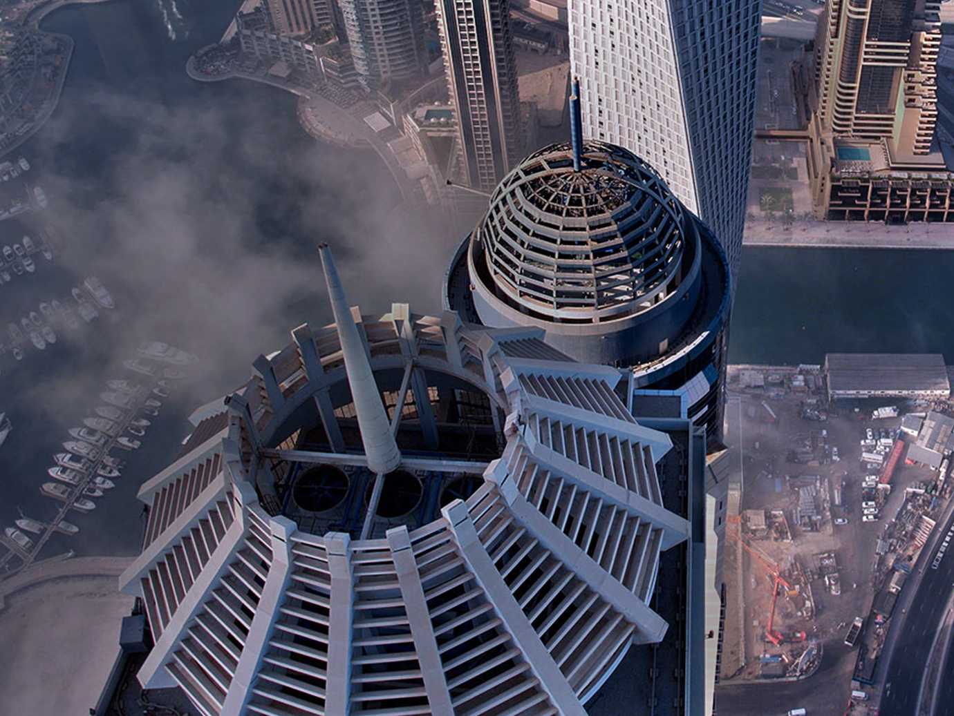 Aerial view of a cityscape