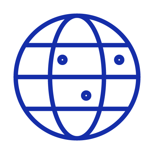 Globe with location dots icon